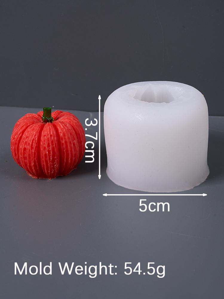 3D Pumpkin Candle Halloween Ornaments Silicone Mold DIY Scented Candle Making Tools Plaster Resin Chocolate Molds Home Decor