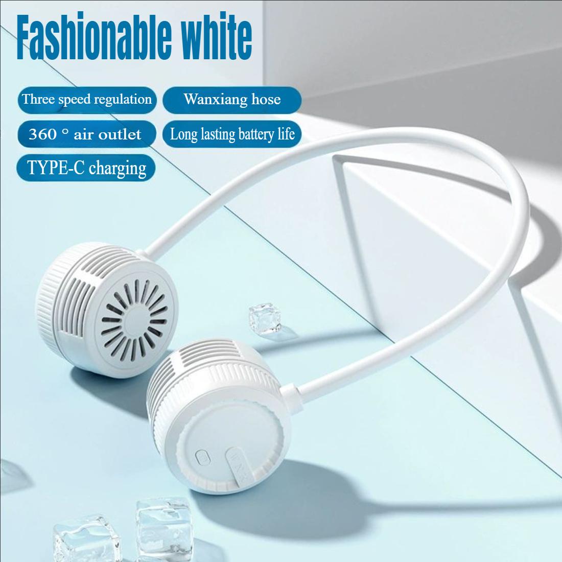 

Wanxiang Нашейный вентилятор Летний вентилятор Портативный Складной Ленивый Уличный Настольный USB Высокий Ветер Нашейный Маленький Вентилятор белый