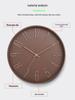 Custom Silent Wood Grain Quartz Wall Clock for Living Room