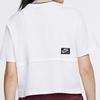 Nike Double Logo Patchwork Short Sleeve T-Shirt Women Tops White CJ2041-100