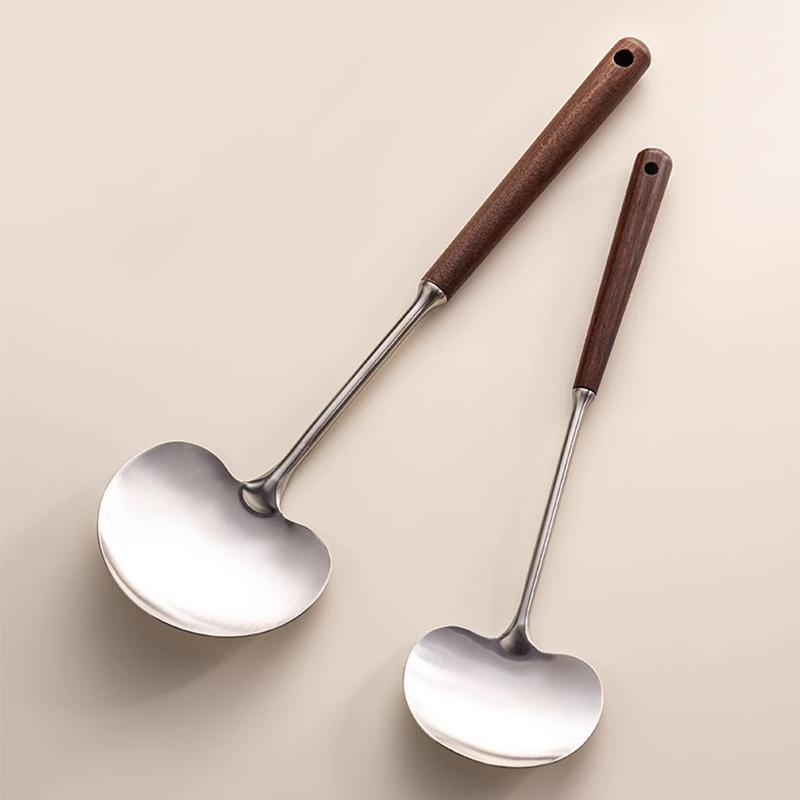 Stainless Steel Spatula, Kitchen Utensil, Cooking shovel with Walnut Handle - Turner, Cookware