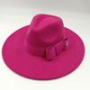 Fedora Fiocco Nuovo Blu Lago Cappello Nuovo Monocromatico Moda Primavera Unisex Cappello Jazz Cappello Fedora Gorras