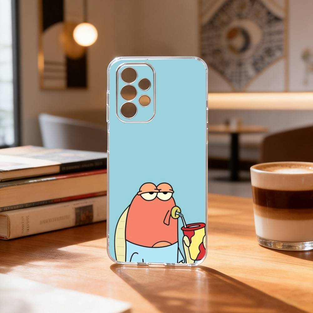 

Tired Deadpan Fish Phone Case Transparent Silicone Soft For Samsung S25,S24,S21,S22,S23,S30,Ultra,S20,Plus,Fe Samsung S21plus