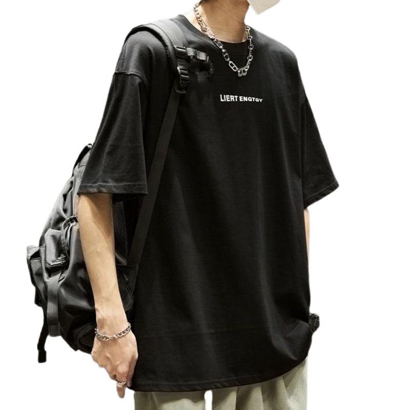 Cotton Fashion Brand Half Sleeved Short Sleeved T-shirt for Men Men's Fashion Versatile Shirt