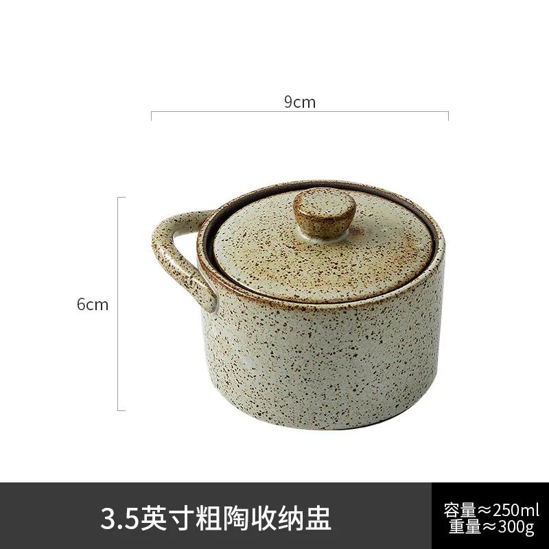 

Керамическая водонепроницаемая чашка для тушения, японская грубая глиняная кастрюля для тушения с крышкой, ретро-чашка для яичного супа на пару, ресторанная кухня