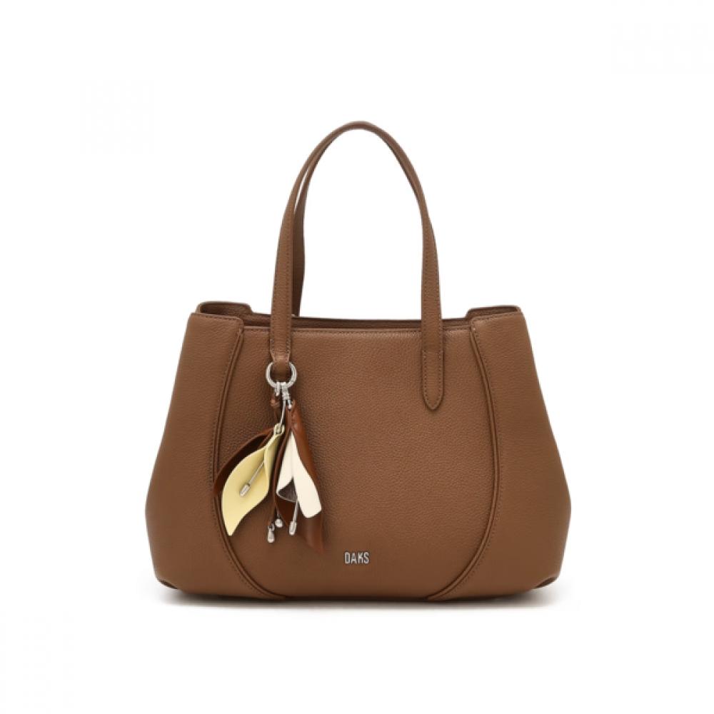 Daks M Brown Cowhide Flower charM Tote Bag Dcba6f563w2
