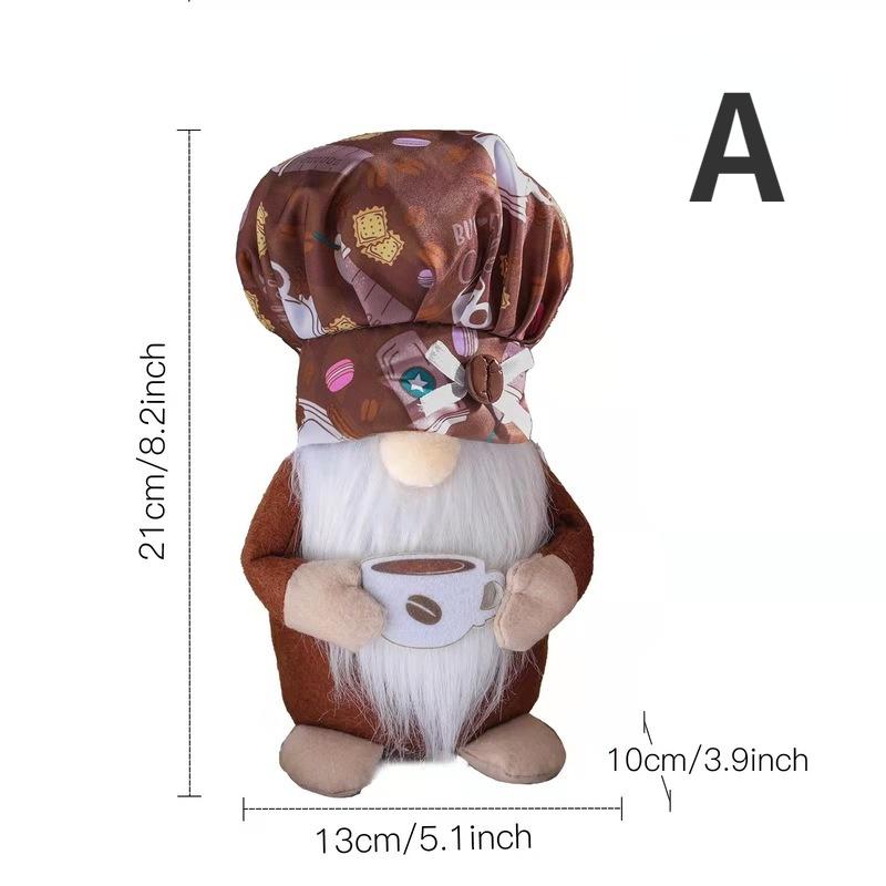 New Creative Cute Kitchen Chef Plush Doll Home Decor Rag Doll with Farmhouse Tiered Shelf Tray Decoration