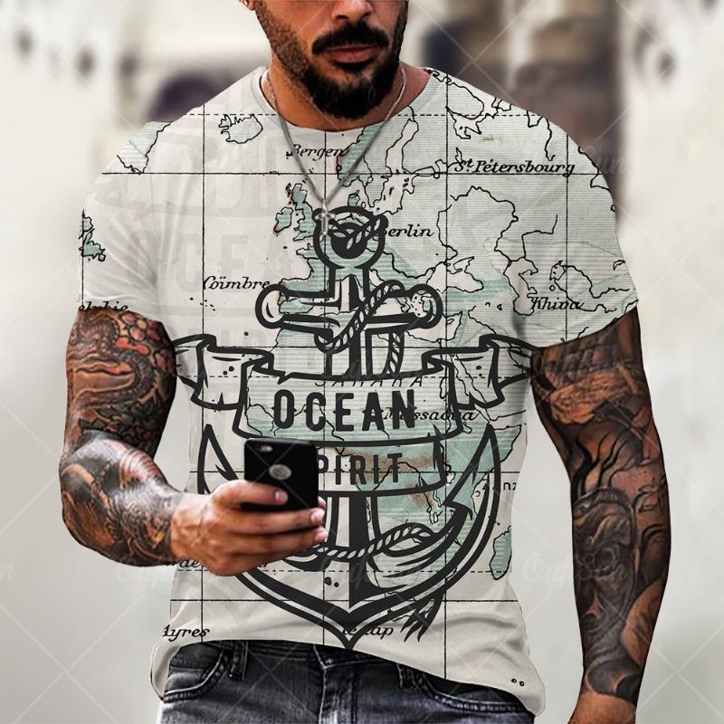 3D Print Music Note T Shirt Men's Colorful Fashion Pattern Tees Summer Harajuku Round Neck Tops Oversized T-Shirts Short Sleeves
