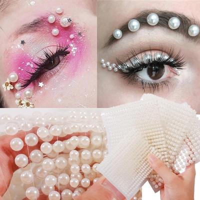 Strasszos Arcékszerek Gyémánt Szem Smink Art Szemceruza Csillogó Arc Ékszer Matricák Ideiglenes tetoválás Party Test Smink Eszközök