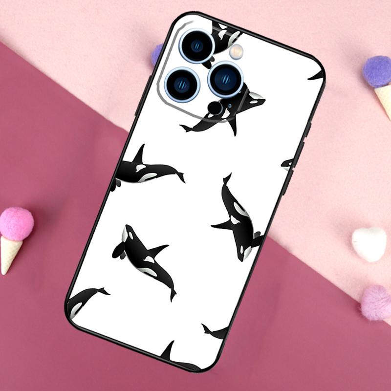 Orcas Whale Phone Case For iPhone 16 17 Pro Max 17 Air 16E 13 12 Mini 14 15 Plus 11 Pro Max Back Cover