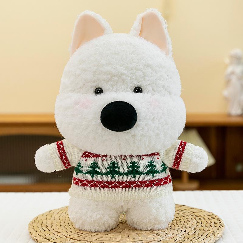 Cute Sweater Style West Highland Dog Plush Toy Wedding Sprinkler Confession Doll Children's Birthday Gift Claw Machine