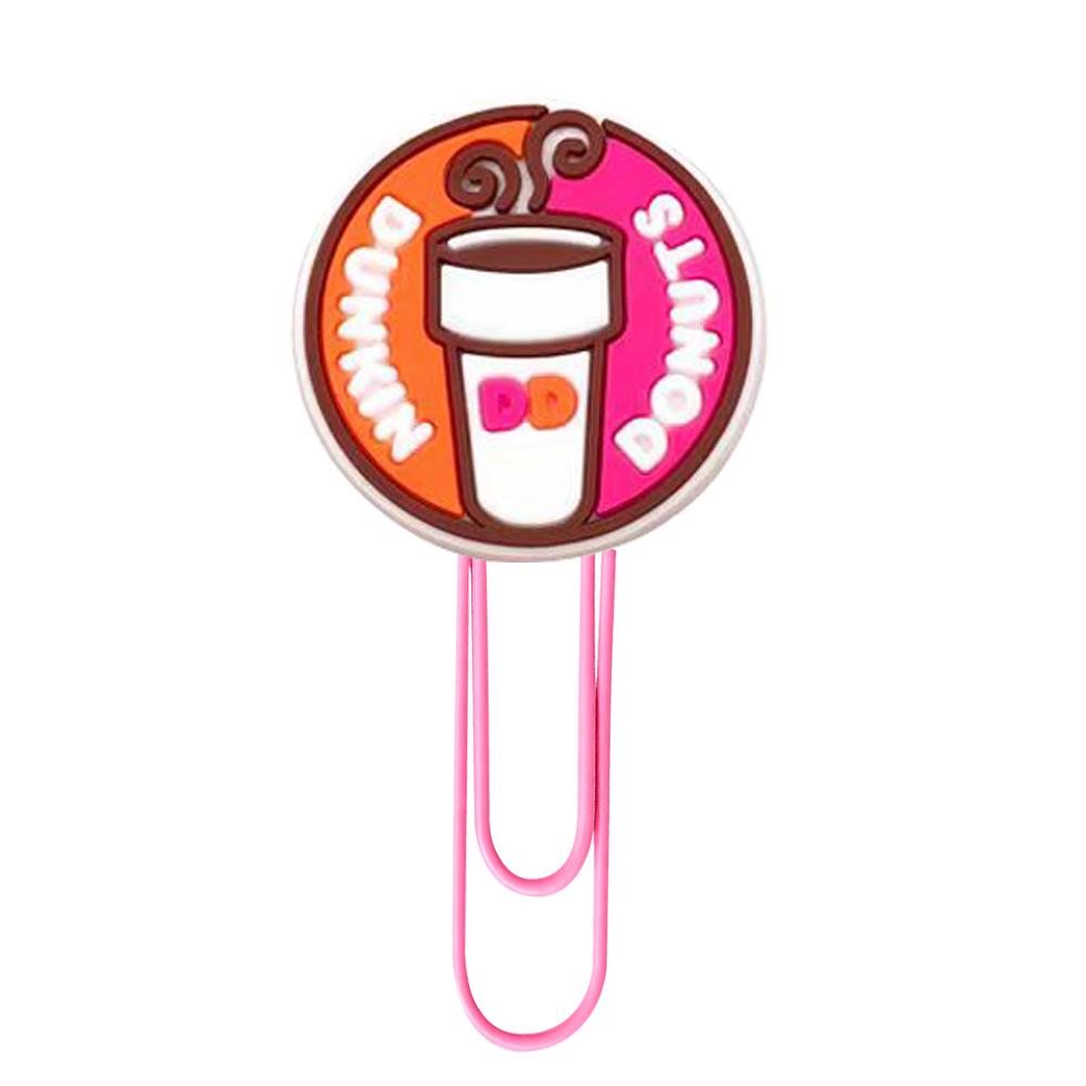 Dunkin  Donuts U-Shaped Paper Clips – Cute PVC Cartoon Bookmarks and Office Supplies модель 2