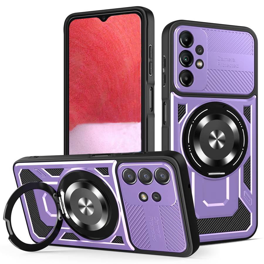 Luxury Shockproof Armor Magnetic Phone Case For Xiaomi Redmi Note 14 13 Pro Samsung Galaxy A33 A15 A35 5G S25 S24 Honor 400 X7D With Metal Ring Cover