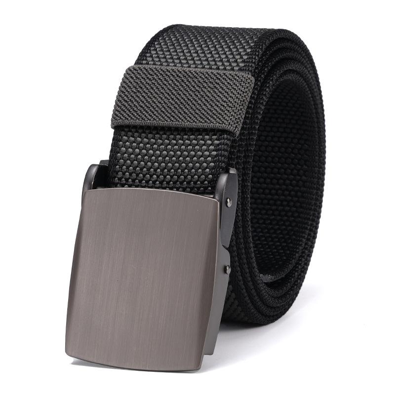 New Trouser Belt Tactical Alloy Automatic Buckle Nylon Belt Men's Canvas Belt Outdoor Workwear Men's Belt