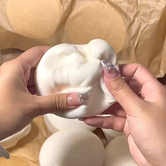 Soft Milk Yogurt Cake Squeeze Toy Slow Rising Stress Reliever Realistic Moist Soft Texture Decompression Gadget for Kids Adults