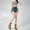 Women's Denim Shorts 2026 Summer New Tight-fitting A-line Jeans