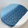 Linen Tie-Dye Scarf Gradual Change Imitation Blue Dye Batik Scarf Women'S Style Shawl Fringed Warm Silk Scarf