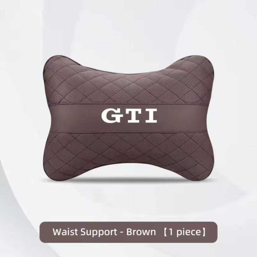 Car Seat Head Support Cushion Lumbar Pillow Interior Accessories For VW GTI Polo Golf Passat Tiguan Arteon CC Taigo T-ROC HubCap