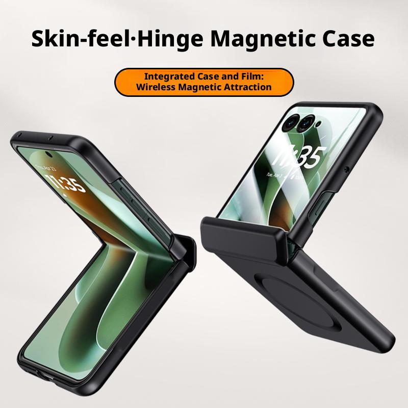 Matte Skin-Friendly Case For Motorola Razr 60 50 Ultra Magnetic Folding Hinge All Inclusive Shockproof Case Cover