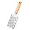 Stainless Steel Cheese Grater Wooden Handle Handheld Cheese Grater Flat Quickly Non-Slip Lemon Zester for Kitchen Accessories