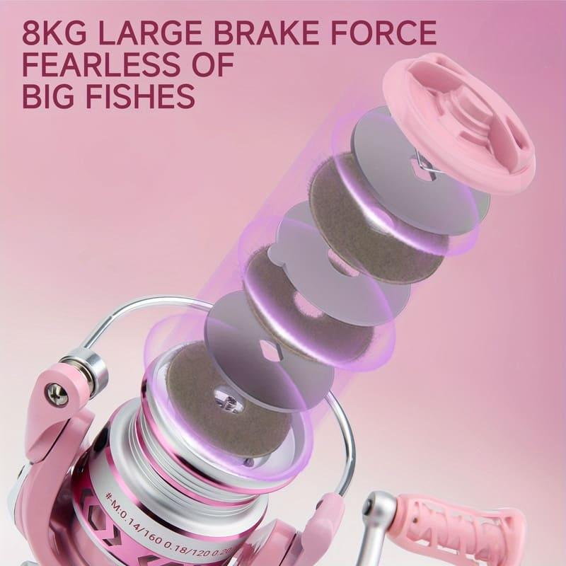 Macaron Color Spinning Fishing Reel  High Speed Gear Ratio Nylon Non-slip Grip Suitable for Freshwater Use Long-distance Casting Lure Micro-objects