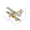 Brass Aeroplane Showpiece, Table Top Miniature Decorative Showpiece for Home Decor & Office Table,  Long, Gold