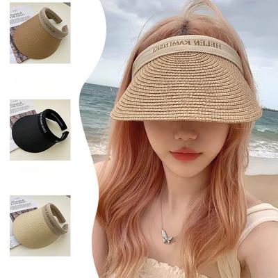 Neuer Entenschnabel Leere Kappe für Damen am Meer Sonnenschutz Sonnenschutz und UV-Sonnenschutz Sonnenstrohhut für Sommer Gesichtsbedeckung