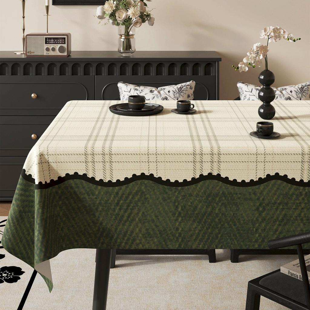 Affordable Luxury Tablecloth: Waterproof, Oil-Resistant, and Wash-Free Dining Tablecloth; Rustic Vintage Coffee Tablecloth