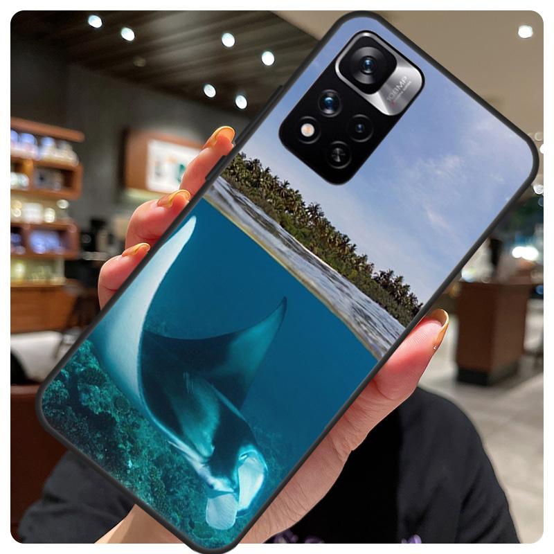 Animal Manta Ray Phone Case For Xiaomi Redmi Note 12 11 8 9 10 Pro 9S 10S 11S 12S Redmi 9 10 12 C 10A Cover