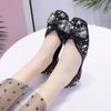 Fashion With Bow Elegant Party Shoes for Women Single Black Pearl Summer 2025 Trend Shoe Casual Stylish On Promotion Young Woman Flats