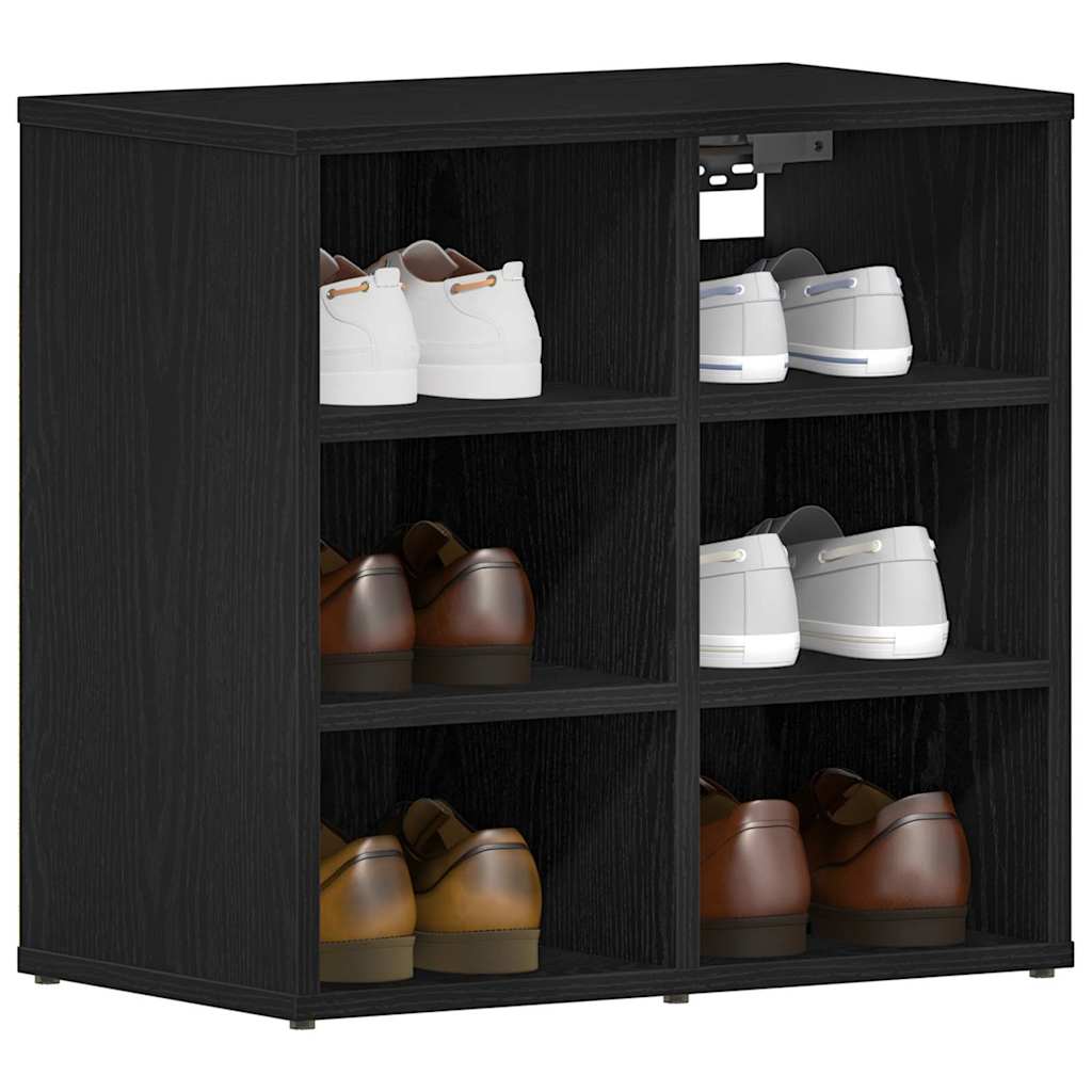 Shoe Cabinet 2 pcs Black Oak Effect 52 x 30 x 50.5 cm