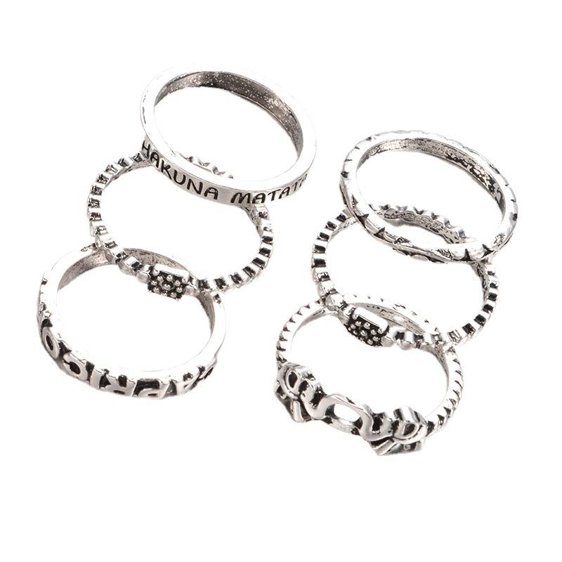 Schmuck Bunt Vintage Edelstein Gelenkring 6er Set Ring Charge