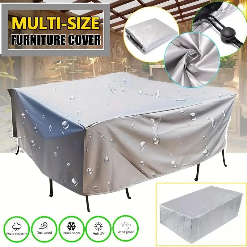 

Protect Your Patio Furniture with this Heavy Duty Waterproof Square Cover 210D Material 70X70X70cm серебряный