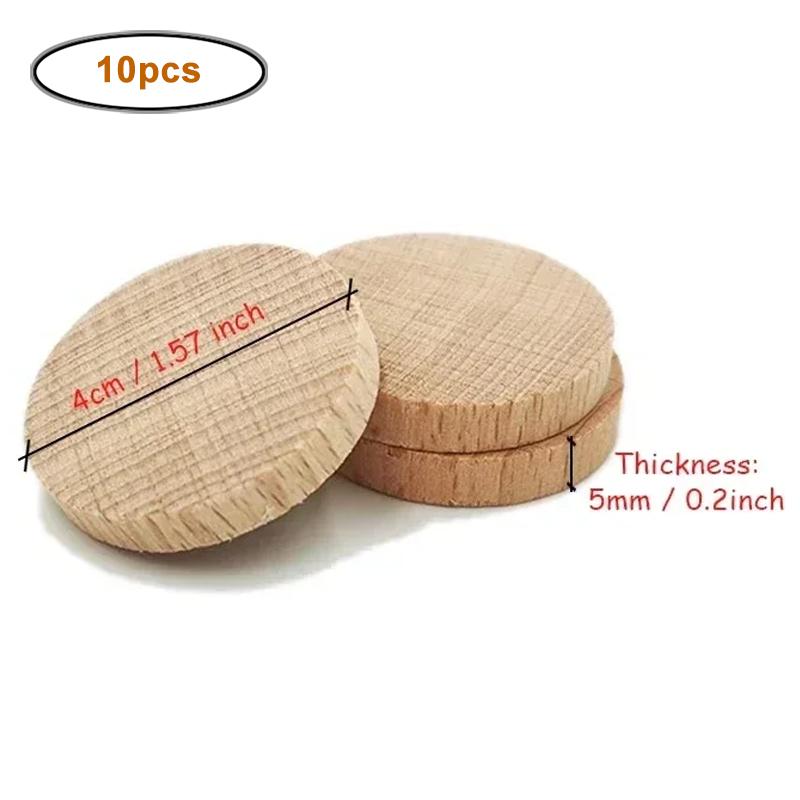 1-6cm Nedokončené dřevěné kulaté mince kotoučky, Přírodní bukové dřevěné kotoučky pro DIY řemesla umění, Malování, Laserové gravírování, Domácí dekorace