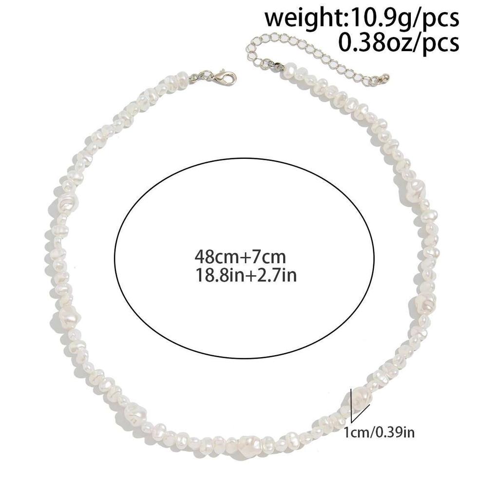 PuRui Fashion Semi Baroque Imitation Zircon Choker Necklace Men Temperament Luxury Clavicle Chain Couple Zircon 2025 New Gift