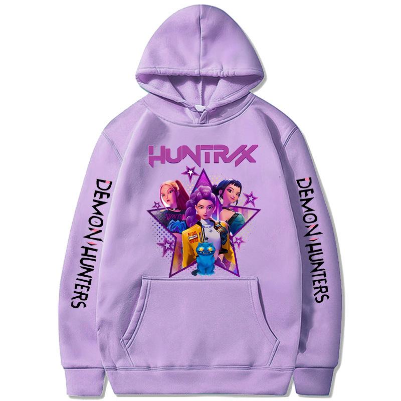 Kpoop Demon Hunters Hoodies Women Mange Vintage Hoody Clothes Y2k Hooded Streetwear Funny Movie Sweatshirts
