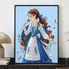 Diamond Painting Belle Princess Winter Rose Theme Illustration Mosaic Art DIY Cross Stitch Embroidery Set Full Diamond Home Decor Gift