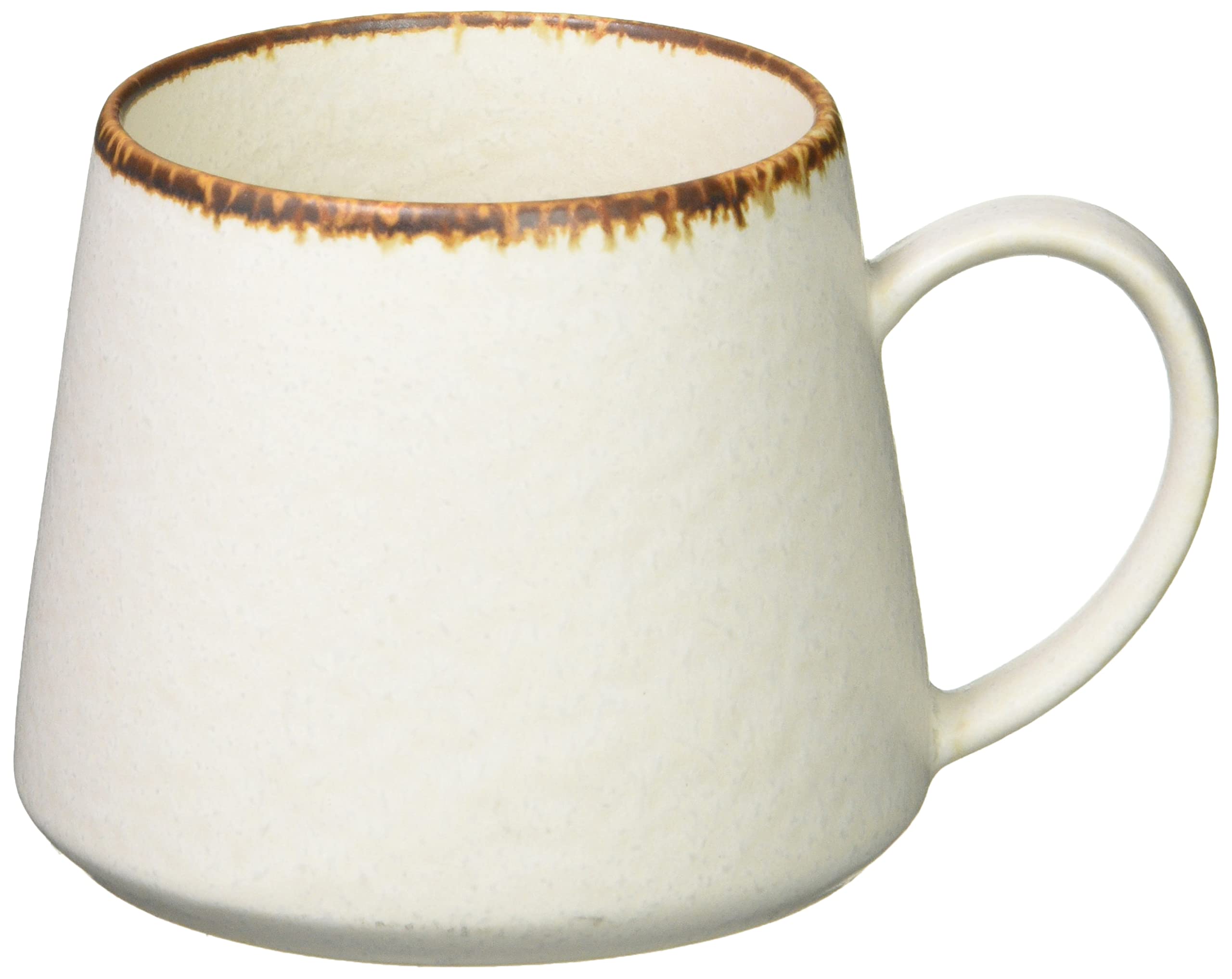 

Ceramic Ai Mino Ware YUKURI Minimum Cafe Mug, Microwave and Dishwasher Safe, Made in Japan, 310cc, Ivory, 8311