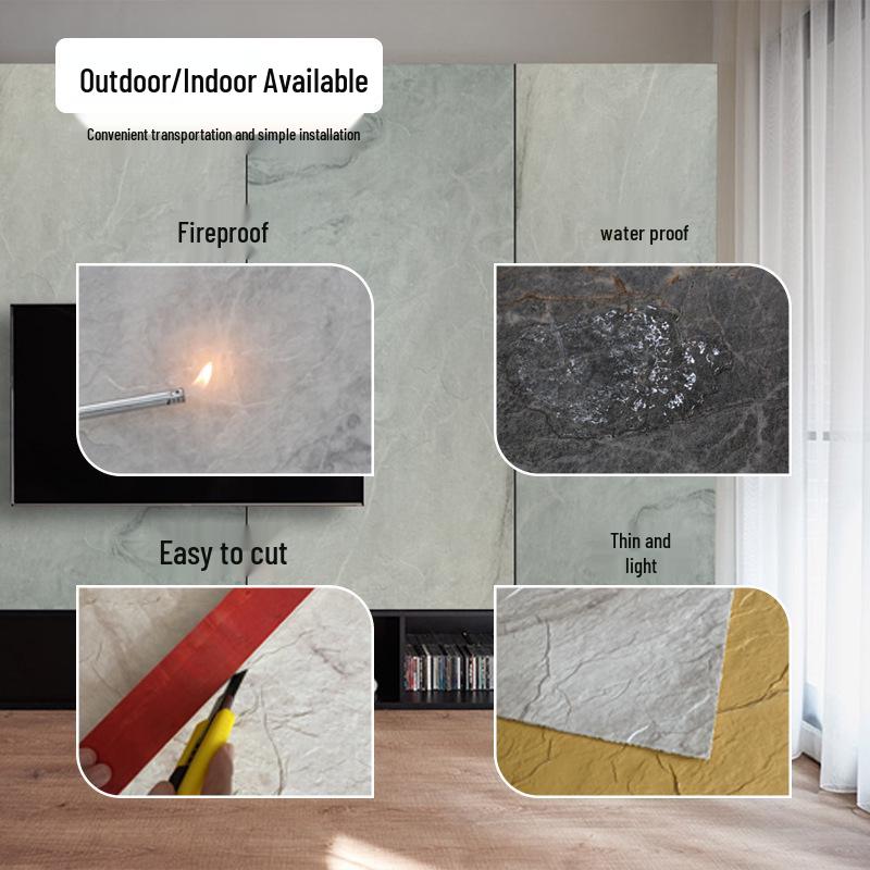 Slate Soft Ultra-thin Bendable Porcelain Panel for Indoor/Outdoor Walls