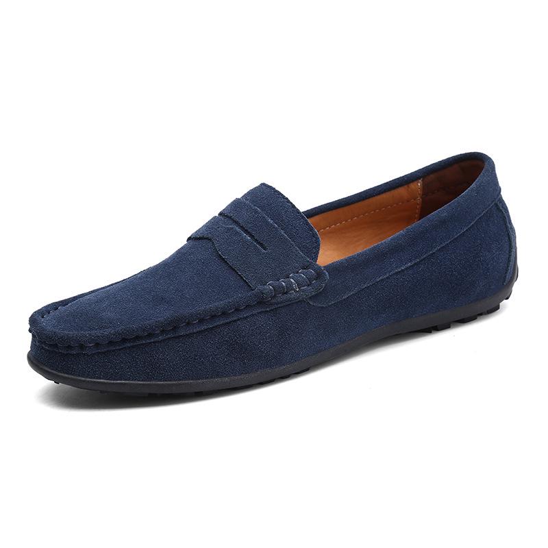 Men Casual Shoes Luxury Mens Loafers Handmade Suede Genuine Leather Men's Shoes Moccasins Slip On Flats Male Luxe Driving Shoes