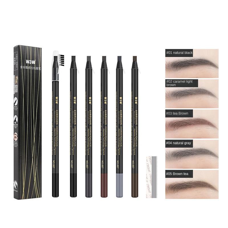 Crayon à sourcils fileté pour tatouage, imperméable, résistant à la sueur, anti-taches, naturel et lisse, ne se décolore pas, maquillage