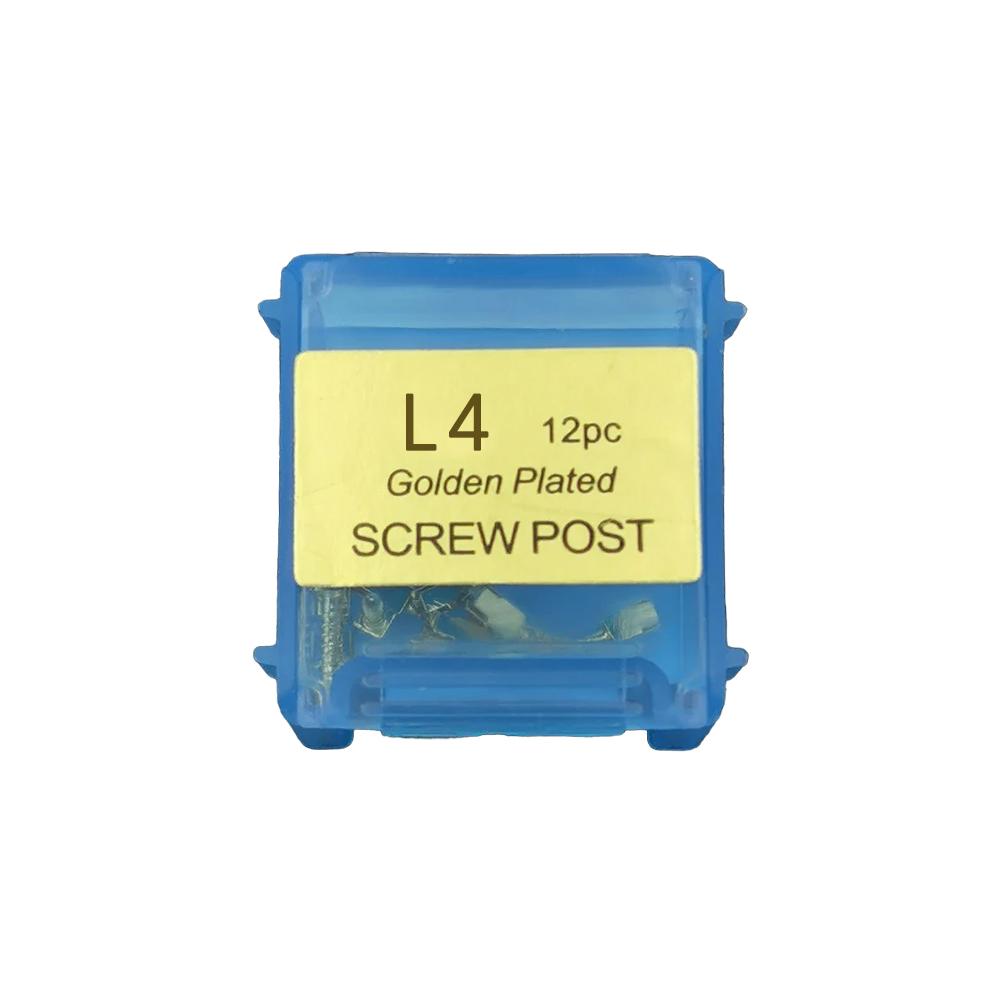 12Pcs Gold Plated Screw Post Kit Stainless Steel Conical Retention Posts All Sizes S M L Xl Single Pack Refills