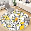 1pc Dogs Cats Office Round Area Rug, Indoor Mat Suitable ForOffice, Under Office Chairs Bedroom Living Room Home Decor, Room Deco 043