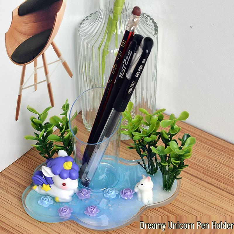 

Каллис Персонализированный Ручной Работы Кристалл Эпоксидная Микро-Сцена Подставка для Ручек Украшение A057-58