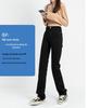 2025 Women's High Waist Black Straight Leg Jeans – Tall, Slimming, Extra Long Trendy Mop Pants