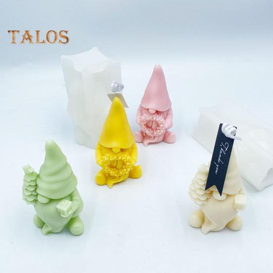 Gnome Shape Silicone Mold for DIY Candle Handmade Aromatherapy Christmas Ornament Tool Reusable Casting Mold for Aromatherapy Candle Epoxy Resin Soap