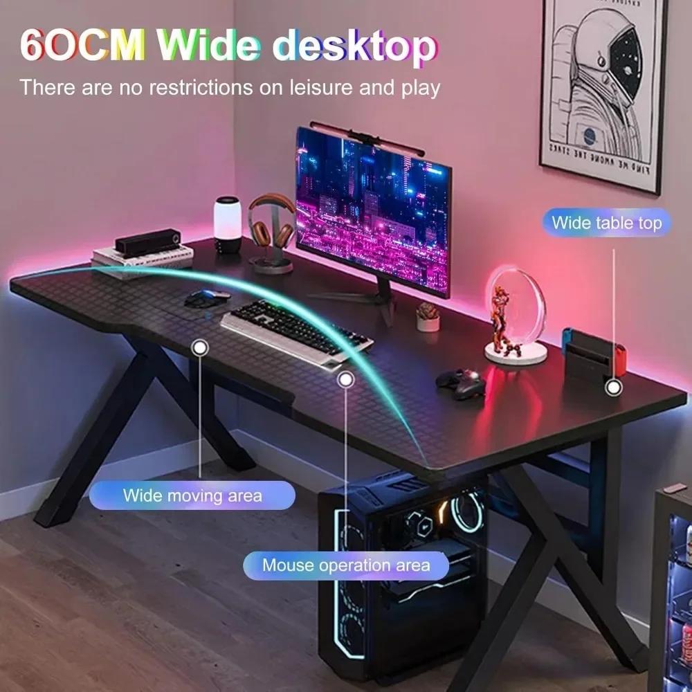 Desktop Computer Desk Ergonomic Gaming Table Bedroom Writing Desk K-type Luxury Stable Gaming Table Double Player Gaming Table