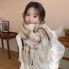 Women's Winter 2022 Korean Style Versatile Warm Scarf - High-End, Student-Friendly, Thick, Fashionable Neck Shawl for Cold Protection