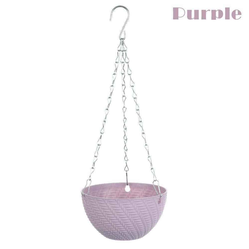1 PC Fashion Succulent Plant  Balcony Bracketplant Flower Pots Hanging Basket Rattan Pattern Chains Flowerpot