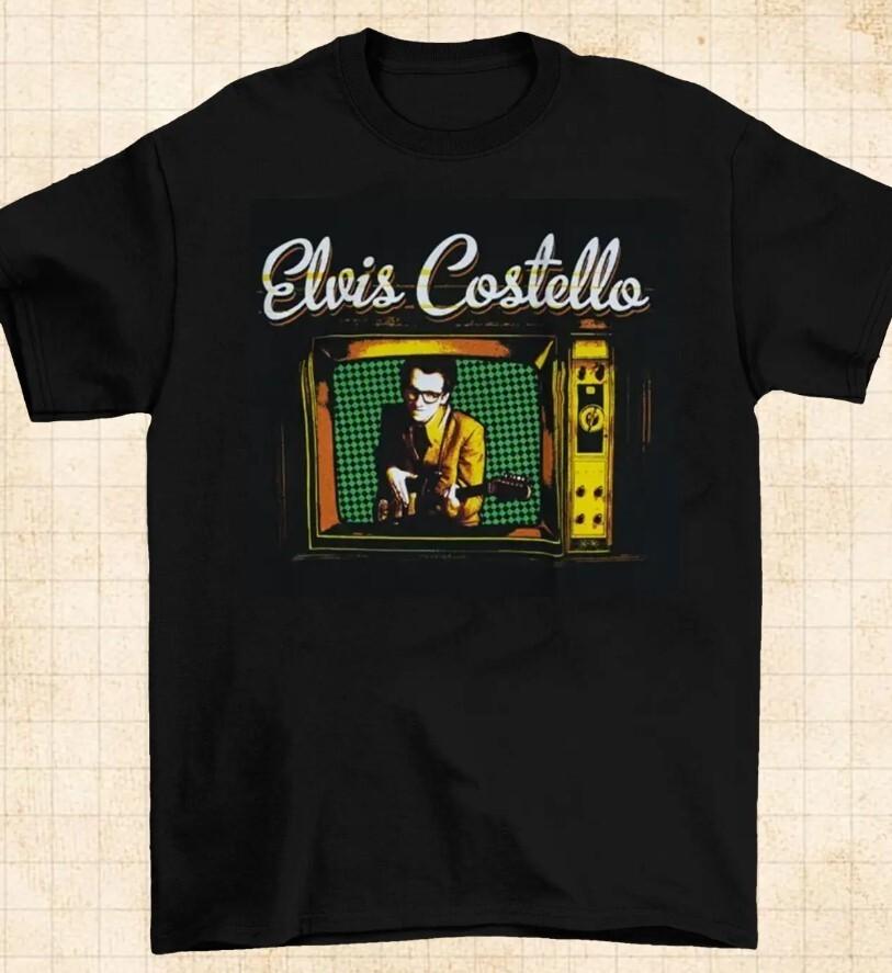 Reprinted Elvis Costello 90s tshirt gift for fan unisex cotton shirt Unisex T-Shirt XL